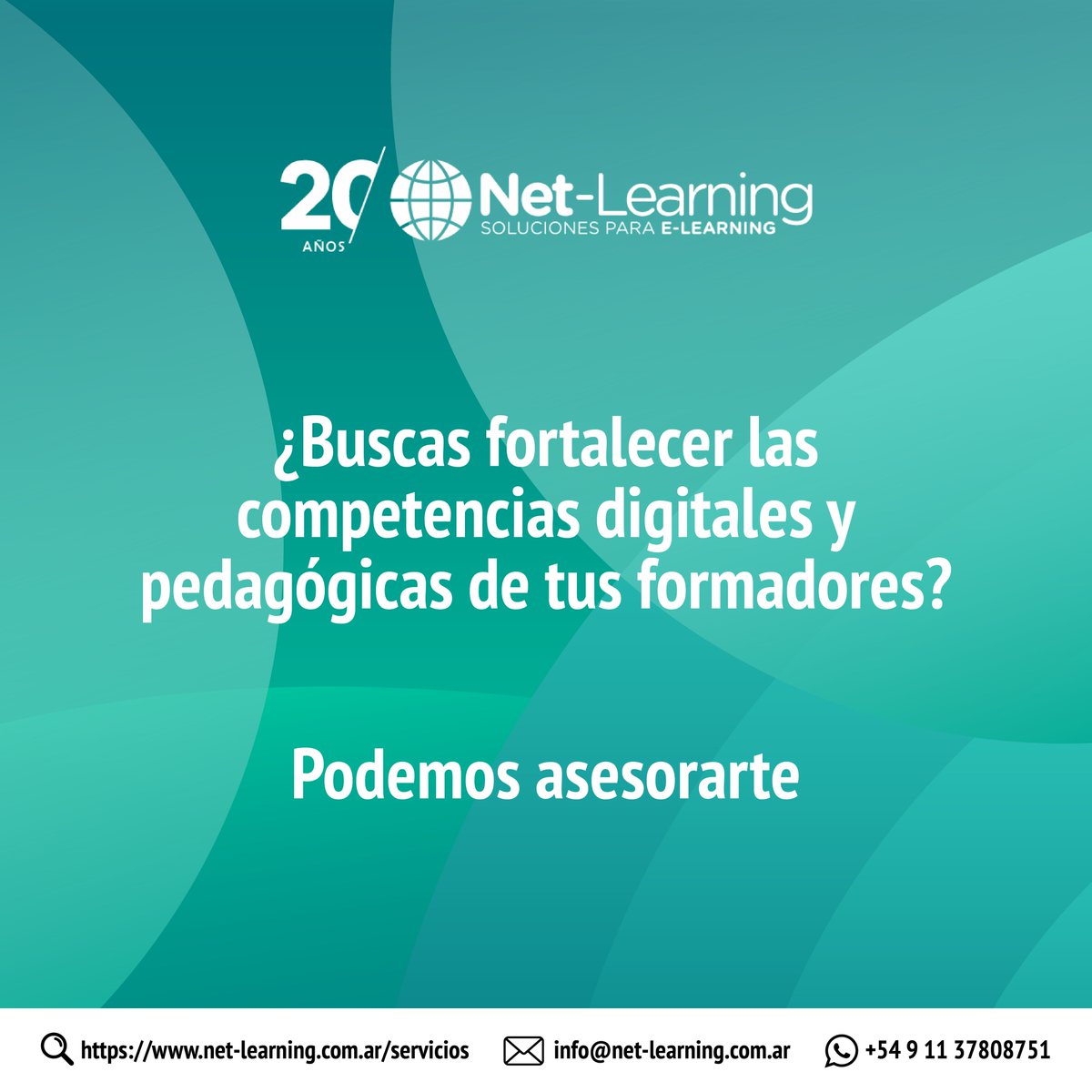 ¿Buscas fortalecer las competencias digitales y pedagógicas de tus formadores?
En Net-Learning diseñamos programas de capacitación a medida👉 net-learning.com.ar/servicios
Consultas: info@net-learning.com.ar   - WhatsApp: +54911 3780 8751

#elearning #capacitación #formación #docentes