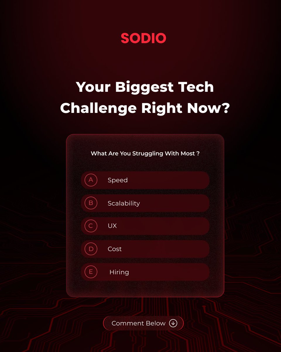 Be honest: What’s the biggest "fire" you're fighting today? 🔥

Tech debt, slow hiring, or a UI that just isn't hitting? Every project has its hurdles, but you don't have to jump them alone.

Cast your vote below! 🗳️👇