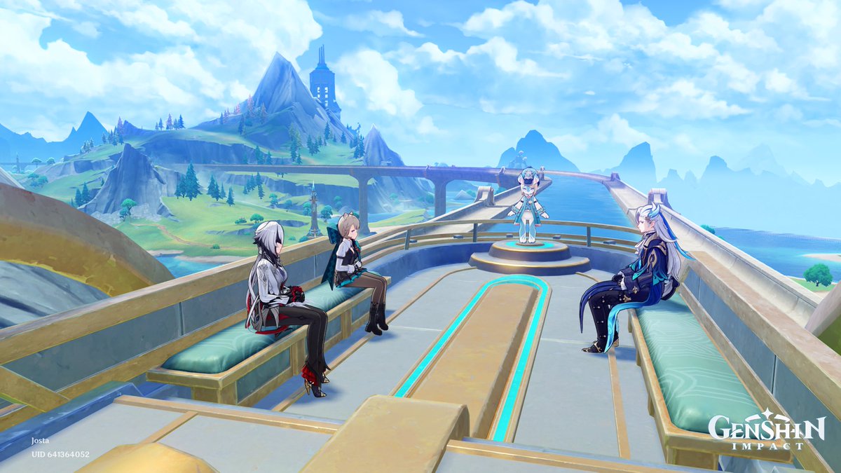 JOSTAFAR's tweet image. Helping my AR20 friend explore and they have no waypoints in fontaine yet so we’re looking like an awkward family vacation going into the court