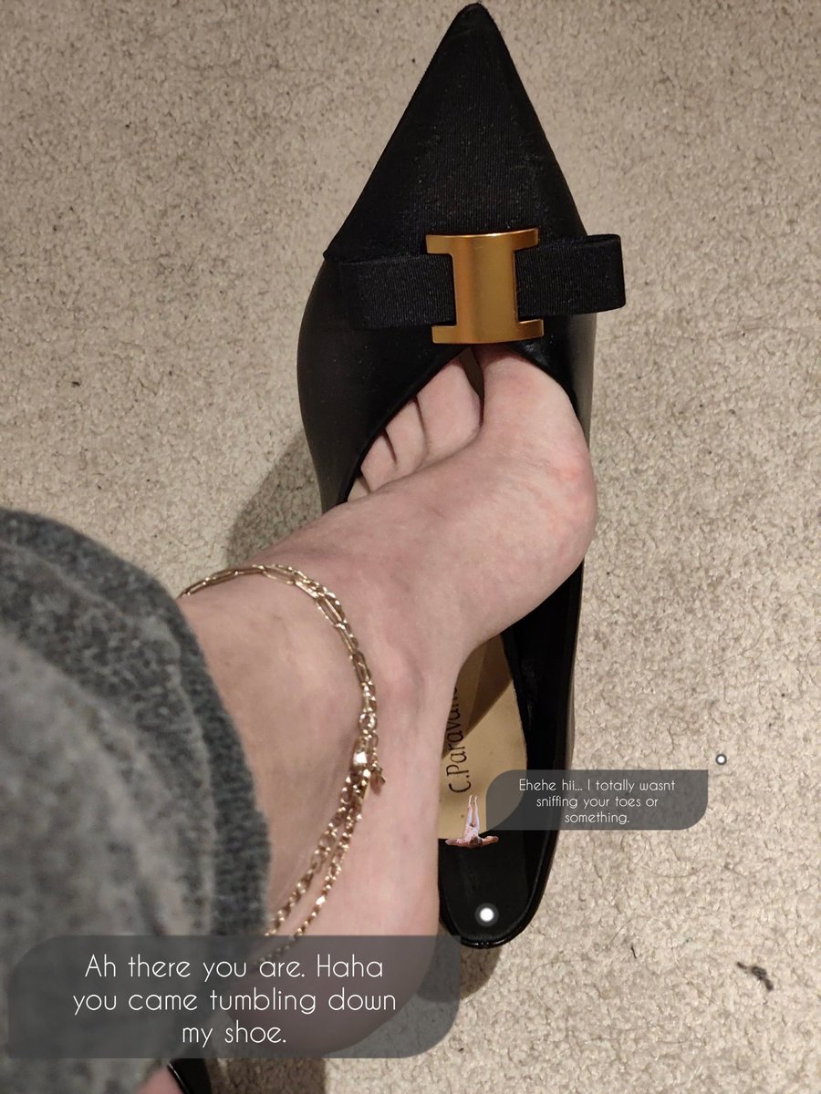 FraSquish's tweet image. Toying with Tinies, TwT.
I was enjoying him between my toes, until the freak decided to fall to my heel section of the shoe.
I'm not helping him back to the toes, I probably should just crush him under my heel. You guys agree RIGHT!?

Thanks to @Timdejong179 
#giantess #feet