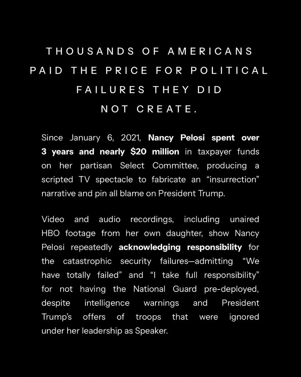 bennyjohnson's tweet image. BREAKING: The White House has published a page revealing the full TRUE story of January 6 — before, during, and after.

It includes:
- Video and evidence showing Nancy Pelosi’s involvement
- A complete, detailed timeline of events
- A tribute to those who died on or because of J6…