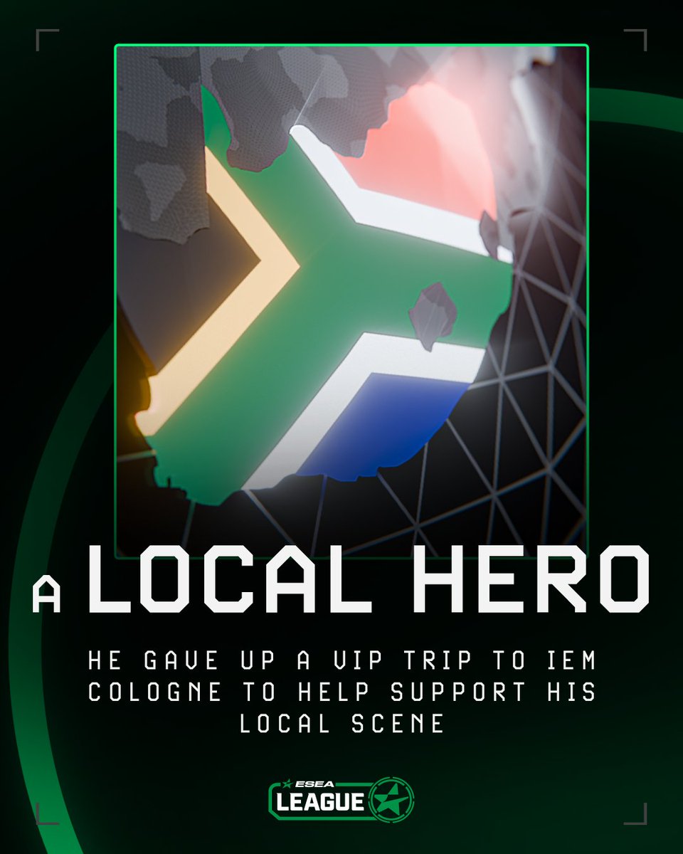 ESEA's tweet image. Meet @D3ATHKeeper 

He won a trip to IEM Cologne but traded it for 150 League Passes to help support South African players.

Read his full story:
faceit.com/en/news/south-…