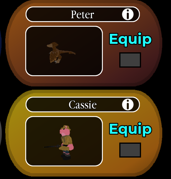 Peter - AnimaDino, Party_Good_DW
Cassie - Ran_118