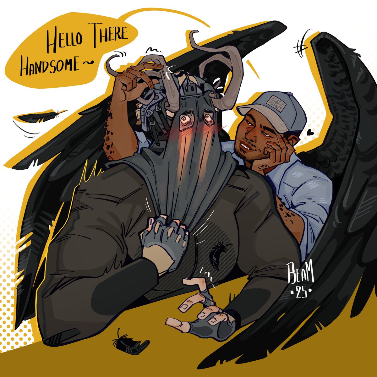 Soo I am a really big fan of <a href="/bluegiragi/">gira 🔞 hr and tlg spoilers</a> s Monster!AU so OF COURSE I had to draw..them 👉👈💞🧢👑