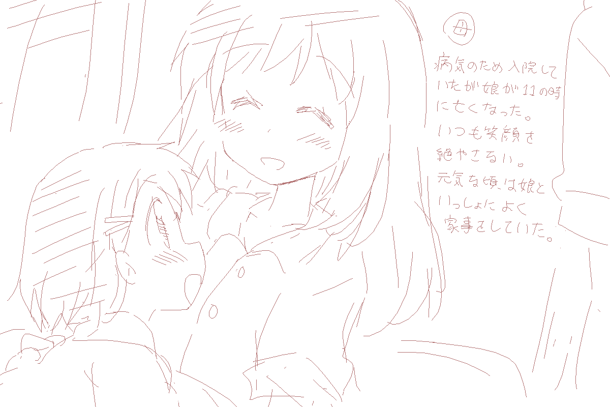 絵をちゃんと描くぱわーがなかったのでおかーさんの設定を考えてた 