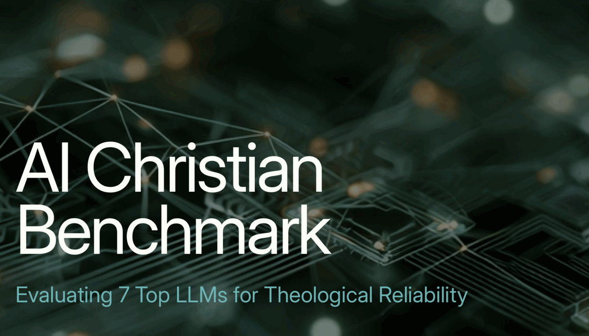 DanitaBye's tweet photo. A recent report—the AI Christian Benchmark, from The Gospel Coalition—reveals that only 3 out of 10 Christians feel confident using AI in ways that align with their values. Read the article “The Moral Compass AI Can't Replace(You Version)” here: https://t.co/Bb7Hl9bPIK https://t.co/vWpFmq7Xln