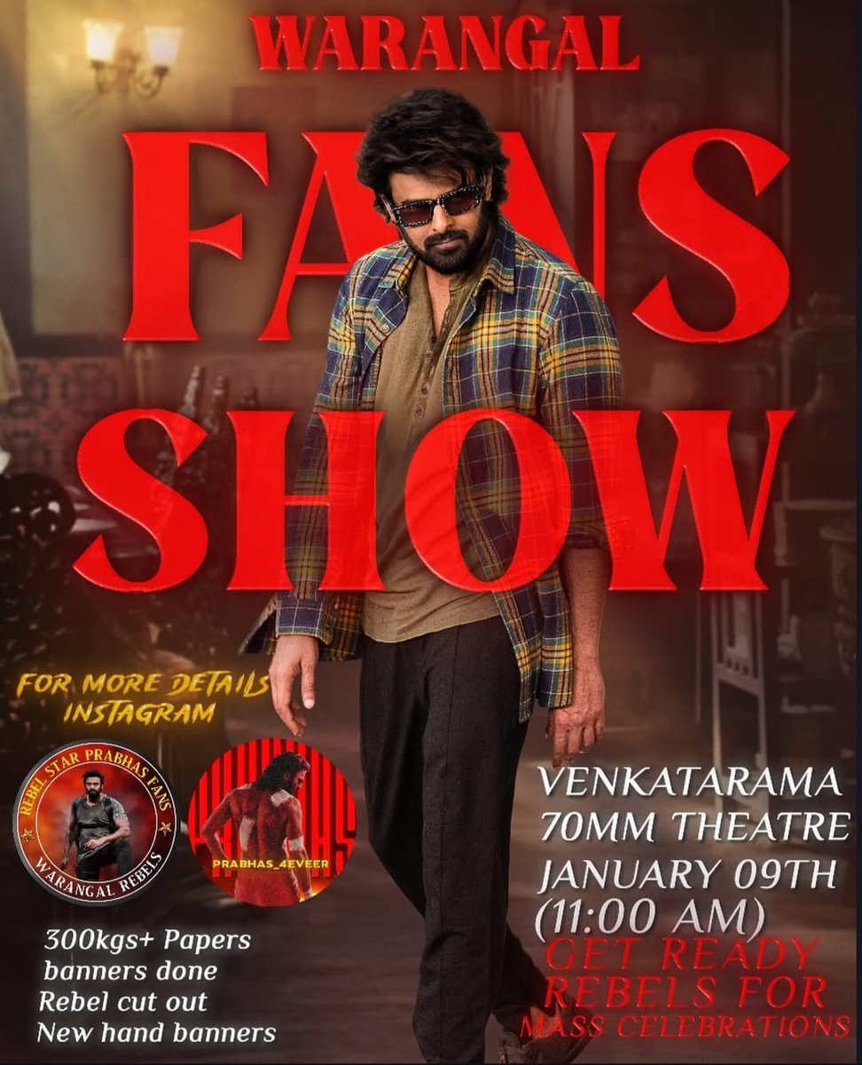 Warangal rebels be ready to witness vintage Darling with some extra spices 🔥⚔️💥🎉✨