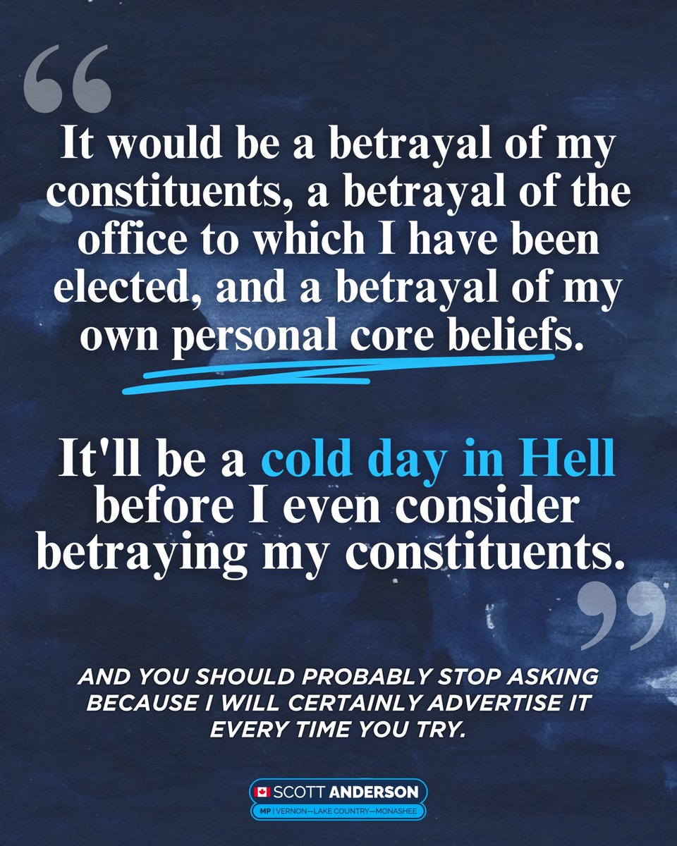 ScottAndersonMP's tweet image. It’s important for my constituents to know that I, like others, have been approached by the Liberals and asked to cross the floor to join them. This is where I stand — full post available on my Facebook page.

Thank you to all who have shared words of support 💙🇨🇦

#cdnpoli