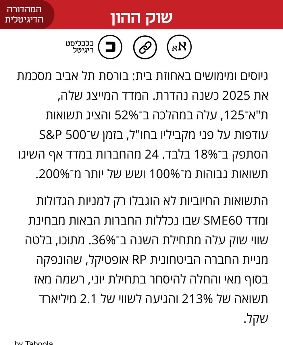 ולמי ששואל. תראו מה הבורסה עשתה השנה