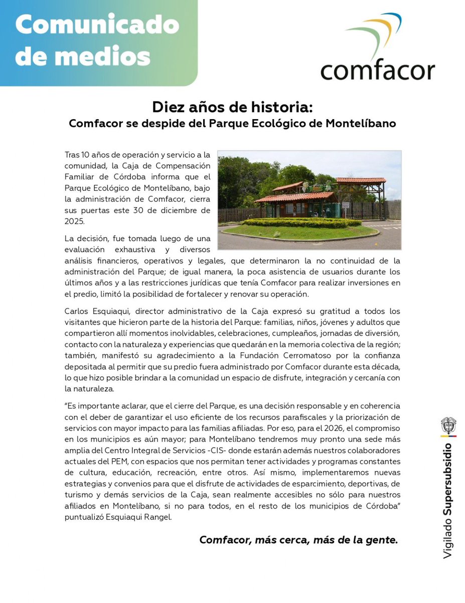 Caja de Compensación Familiar de Córdoba COMFACOR tweet media