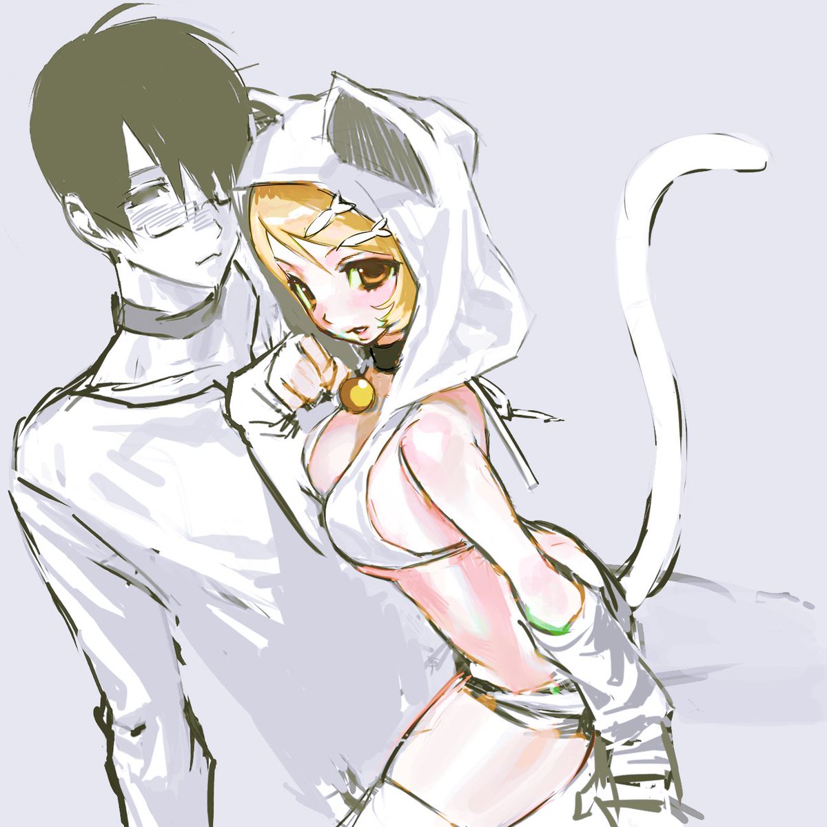 边牧和三花猫 🐶x🐱#oc