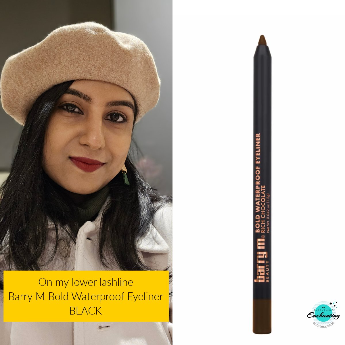 EverythingEnch1's tweet image. Up to 50% OFF my fave Barry M products! They just added a stunning Rich #Chocolate shade to their Bold #Waterproof range. I used the classic Black on my lower lash line here! These #eyeliners are creamy, #smudgeproof, &amp;amp; stay put all day.

#vegan #beauty #makeup #holidaysale #AD