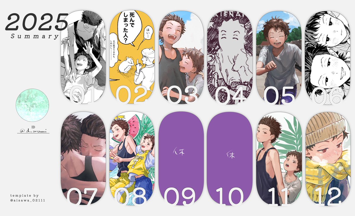 2025年、描いていないというほど描いてなくはなく、描いてるというほど描いてはいないが、ありがとうございました♡