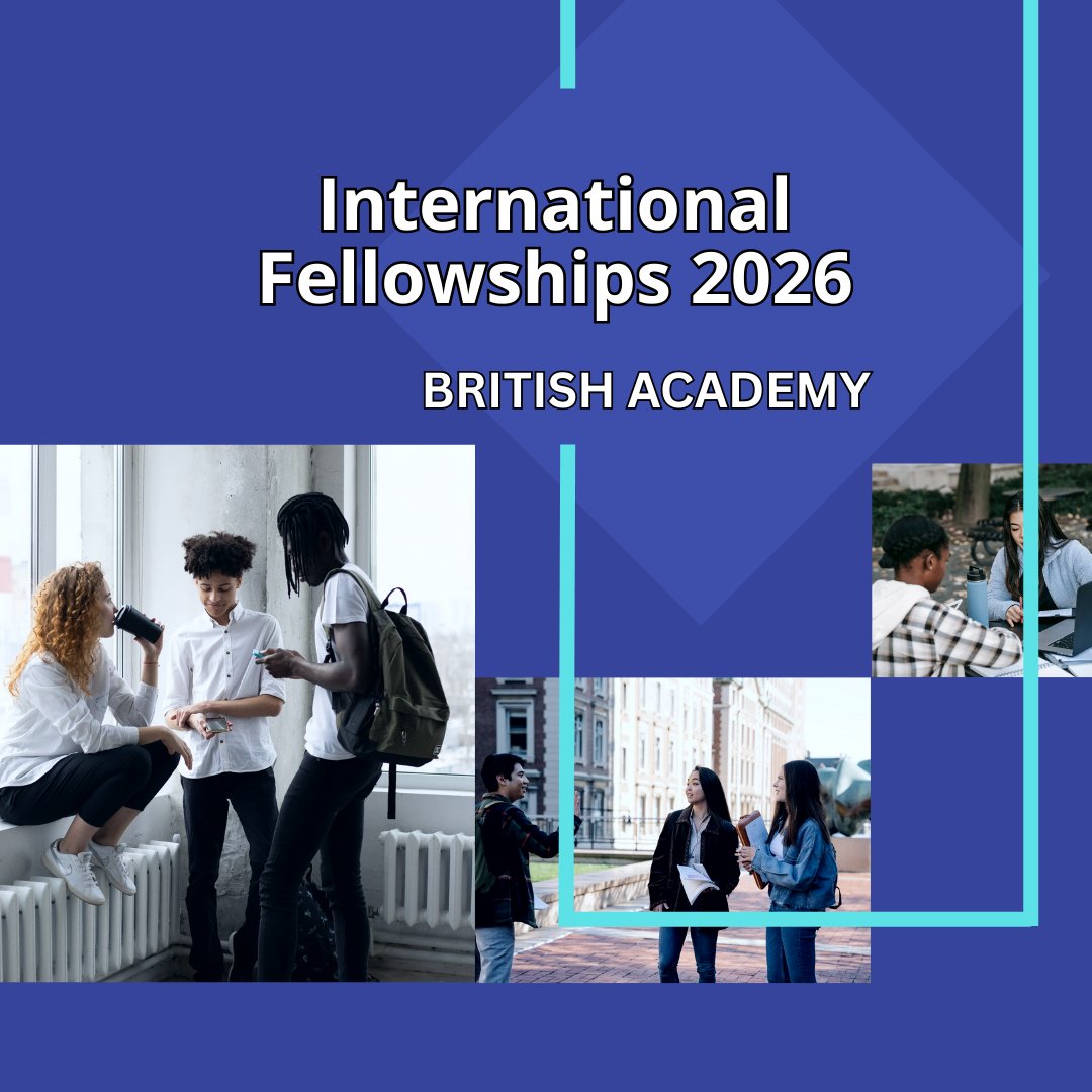 opportunitiesfy's tweet image. 🌍✨ Early career researchers: Apply for the British Academy International Fellowships 2026!
📅 Deadline: 11 Mar 2026
💰 24-month award, research + relocation funding
🔗 Apply: wp.me/p23f03-ihj
#ResearchOpportunity #PhDLife #UKResearch #GlobalInnovation