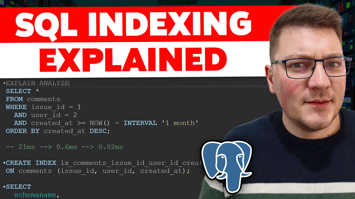 mjovanovictech's tweet photo. Your database isn't slow.

Your indexing strategy is.

I just dropped a deep dive into how SQL indexing actually works under the hood.

Here are 3 core concepts you should understand: https://t.co/4wGDYjsmHU https://t.co/4wUyRlpNEw