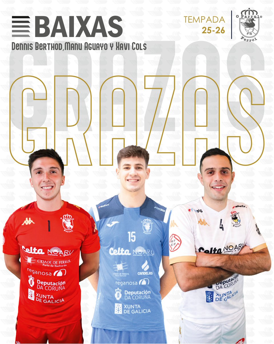 👏 Damos las gracias a tres parrulos que lo han dado todo en este tiempo que han estado con nosotros

👉 <a href="/DennisBerthod/">Berthod Dennis</a>, <a href="/aguayo_manu/">Manu Aguayo</a> y <a href="/XavierCols/">Xavier Cols</a>

🦆 ¡Muchas gracias por haber formado parte de la familia parrula!
☘️ ¡Y mucha suerte en el futuro!

🔗 oparrulofs.es/dennis-berthod…