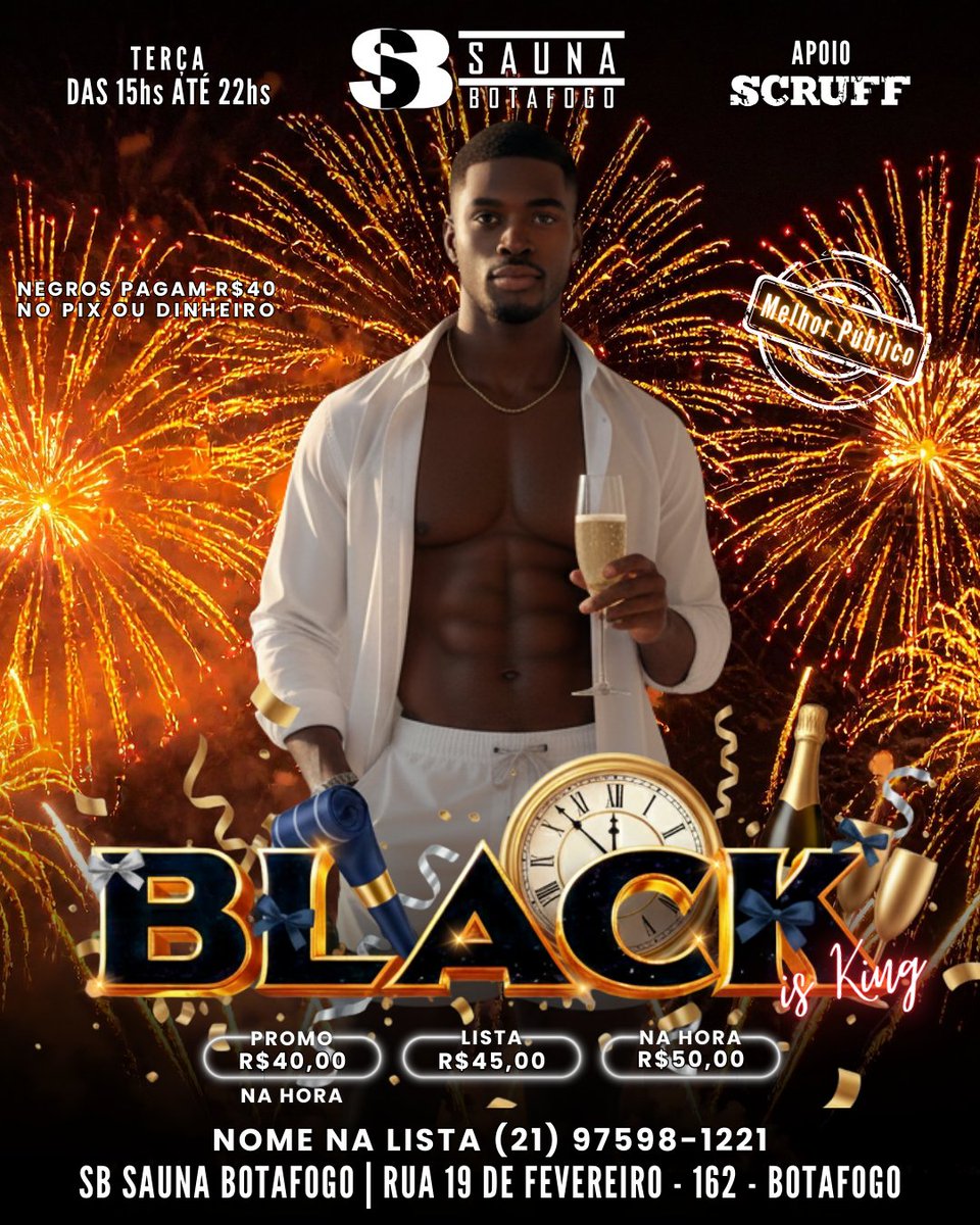 SBSauna's tweet image. SORTEIO • FOTO OFICIAL 
Quer um VIP pra SB hoje? 
Regras:
1- Dar RT neste post
2- Seguir este perfil @SBSauna
3- Informar nome completo e Identidade após sorteio

Serão DOIS sorteados para HOJE 30/12/2025
Resultado após às 14hs. Quem não seguir as regras estará eliminado!