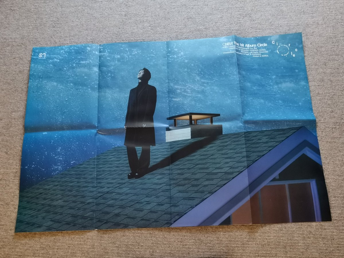 ElasLittleWorld's tweet photo. My Christmas present just arrived. I'm so happy! And the poster is so big! I really love it. 💙🩵 The photoalbum has such beautiful pictures and I love the photocards/stickers.🥰 "Circle" is one of my fave songs EVER from #ONEW and I LOVE the album #ONEW_Circle dearly. https://t.co/LXVae1NzBl