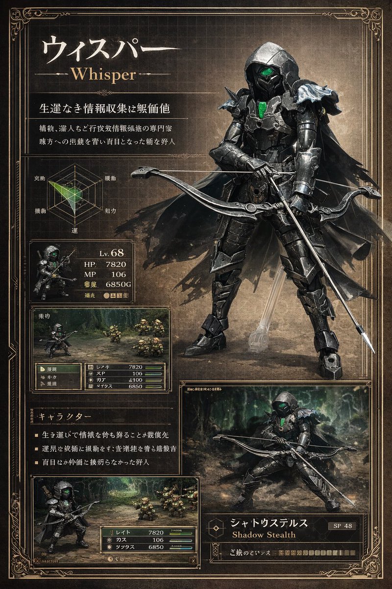 hFX10mhtIJ7q5KF's tweet image. xで見かけた攻略本っぽいプロンプトをうちの子で片っ端から試してみました。
nanobananaがうまく動いてくれなかったのでctahgptでやってみました。
どうしても日本語は潰れちゃうみたいですね。

 #30MF