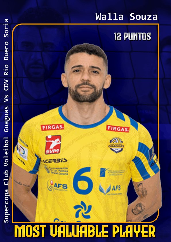 <a href="/cvguaguas/">Club Voleibol Guaguas Las Palmas de Gran Canaria</a> <a href="/rioduerovoley/">Río Duero Voley Soria</a> Nuestro Opuesto Brasileño consigue el #MVP de la SuperCopa 2025. 

#WallaSouza en las últimas temporadas es uno de los mejores jugadores de la #SVM. 

Consigue por tercera vez consecutiva ser el mejor jugador.

Por Orden.... Copa,  Superliga y SuperCopa en el mismo año. 🔥🔥
