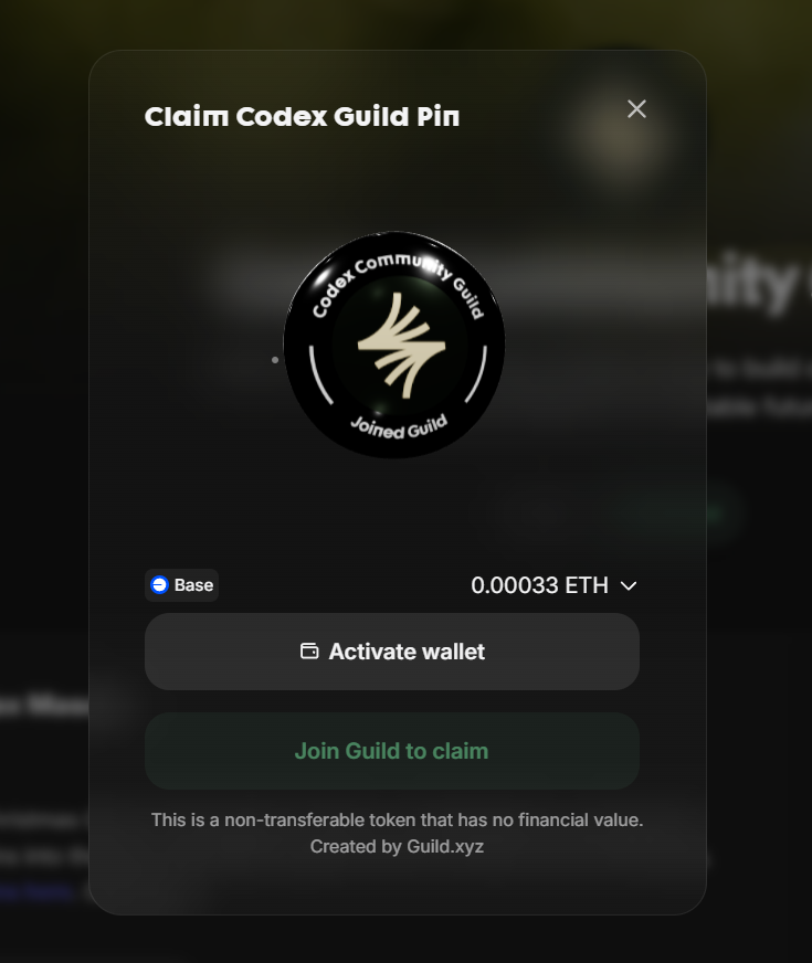 Potential Airdrop - Codex 🪂

They raised $15.8M funding backed by Coinbase and Dragonfly.

You can position yourself for a potential airdrop by claiming the Community Guild Pin.

How to claim?

1. Visit: guild.xyz/codex-communit…
2. Complete social missions
3. Claim the pin