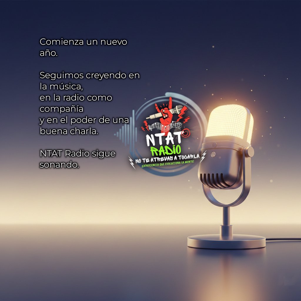 ntatradio's tweet photo. Un año nuevo no siempre empieza con ruido.
A veces empieza con una intención.

Seguir acompañando,
seguir sonando,
seguir siendo radio.

#AñoNuevo #Radio #Seguimos #Compañía #NTATRadio https://t.co/fuYmQO3bNp