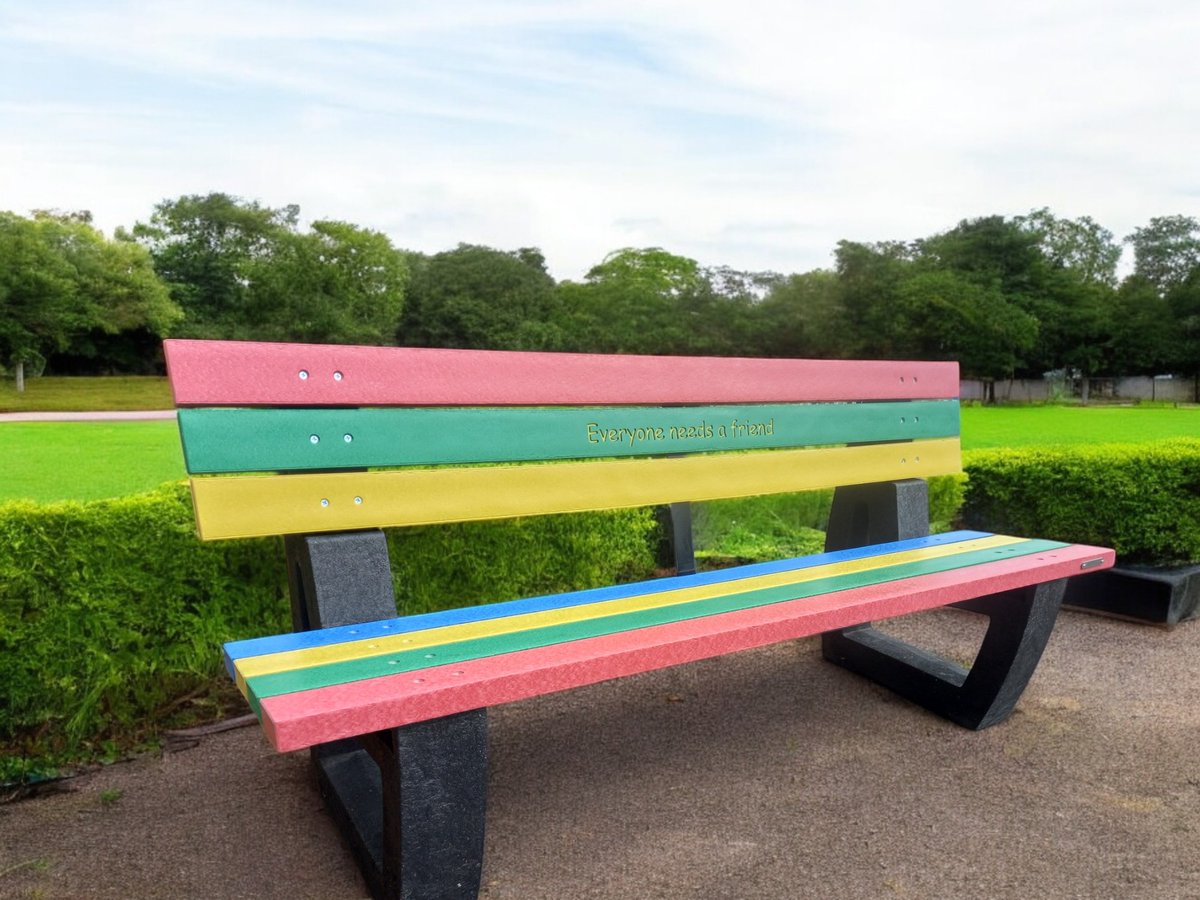 Bright, bold and built for connection.
Our Kingston Friendship Seat is a colourful way to bring people together.
neptunestreetfurniture.co.uk

#FriendshipBench #RecycledPlastic #PlaygroundFurniture #PublicSeating