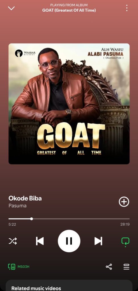 bigmorsh's tweet photo. How Pasuma delivers solid worship songs back to back should be investigated. Too lit. 🔥
🎵 Olorun aanu
Olorun aanu oh
Fi aanu wa mi ri
Ki Odun yi to pari 🎵
Then proceeded to hail a powerful prophet in Ibadan. Too sabi.
#GOATAlbum https://t.co/eMOx0yoY4H