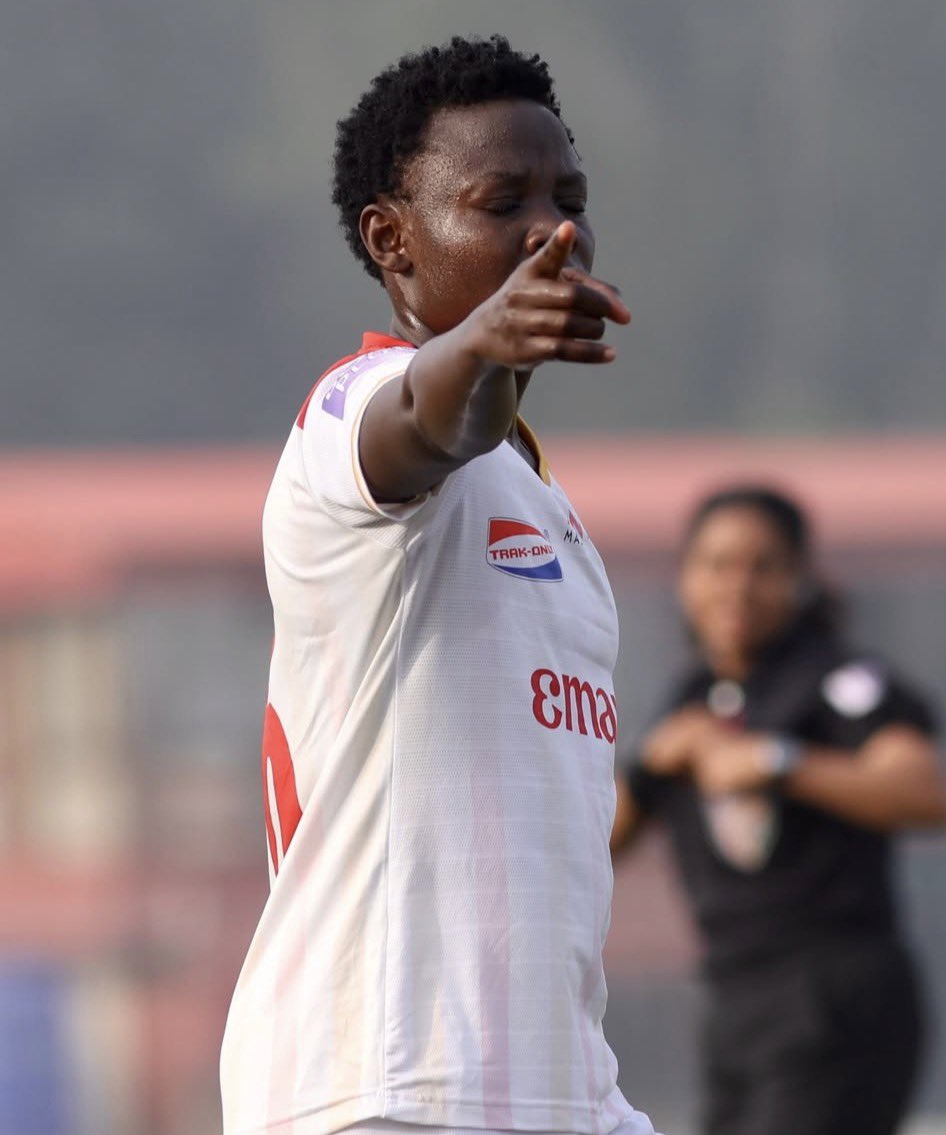 Resty Naziri opens her account for the season with a goal to her name.Can score when my eyes 👀 are closed I know where 🥅 goal posts are. <a href="/Resty_N16/">Nanziri Resty</a> <a href="/eastbengal_fc/">East Bengal FC</a>