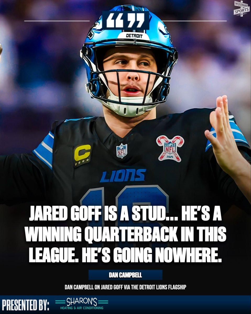 woodwardsports's tweet photo. Dan Campbell is backing Jared Goff 🗣️ https://t.co/he0916eEUE