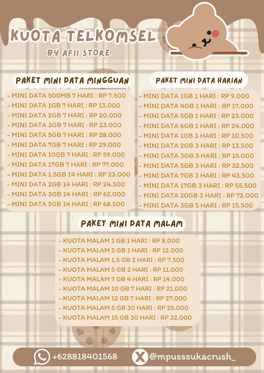 ~AFIISTORE🧸 PULSA KUOTA TOKEN - fast on wa! tweet media