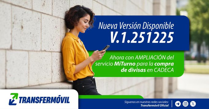 ¡Ya está disponible una Nueva Versión de #Transfermóvil! 
Descárgala totalmente gratis en nuestros sitios oficiales y descubre lo que te ofrece.
#EtecsaConCuba