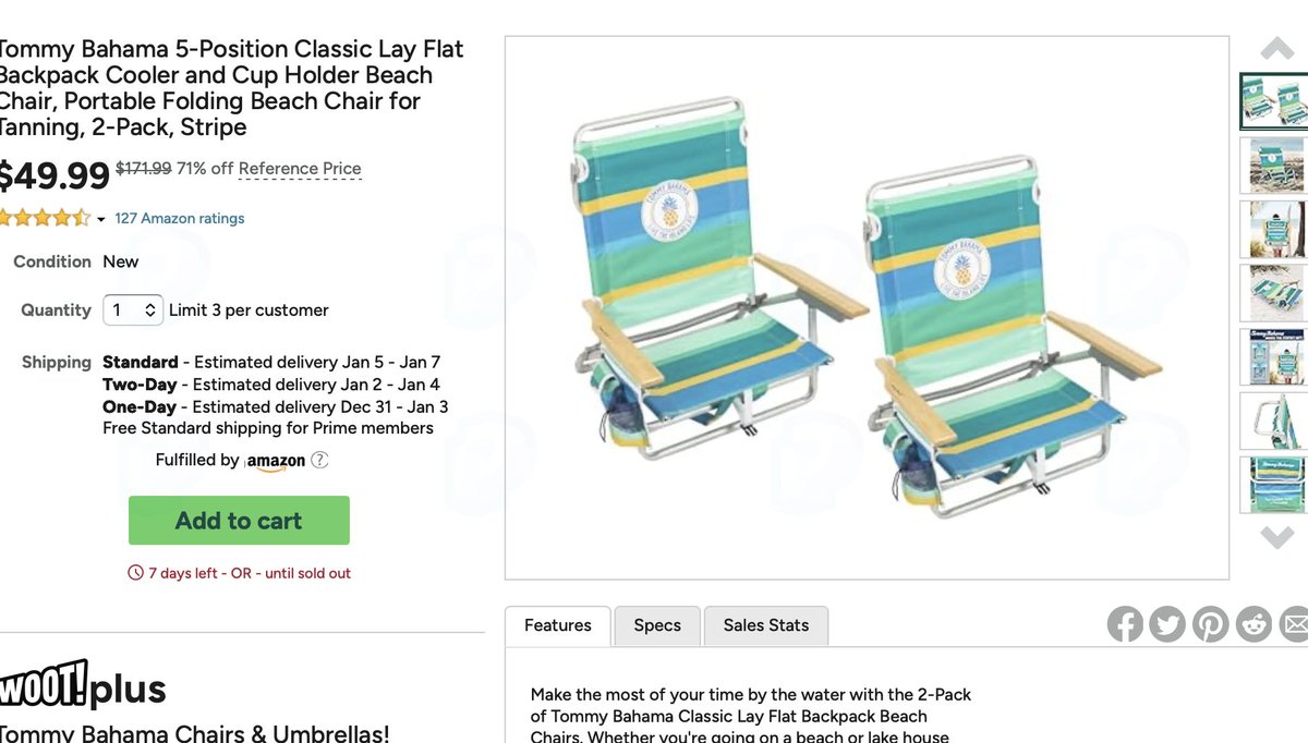 $49.99 TOMMY BAHAMA BEACH CHAIR  
71% off 

link.profitlounge.us/LYAXw

#Ad