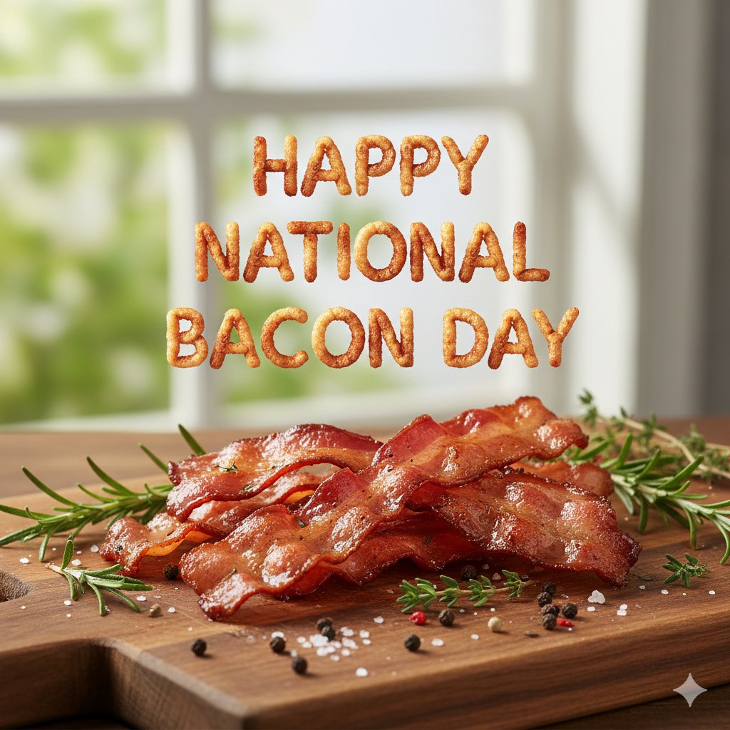 Happy National Bacon Day. That's right—on this day, bacon lovers everywhere get an official excuse to go hog wild (pun intended) and indulge in crispy, smoky strips for breakfast, lunch, dinner, or even dessert. Whether you're wrapping it around dates, sprinkling it on donuts, or