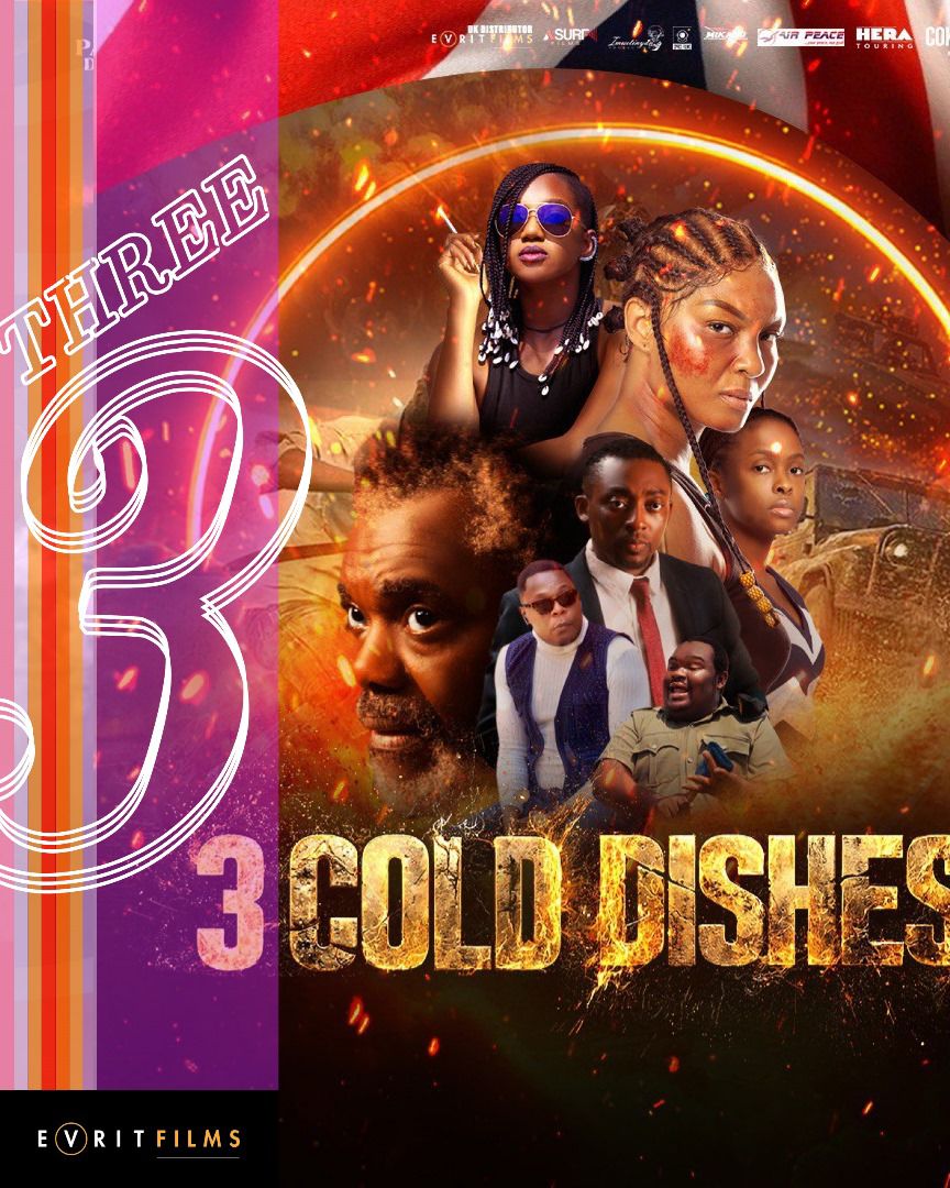 No 3: 3 Cold Dishes ⭐⭐⭐⭐⭐ Produced by <a href="/burnaboygram/">Burna Boy #Burna</a> 
Directed by @iamasurf 
The cast brought PURPOSE and FIRE to every frame. 

This wasn't just a film ... it was CULTURE on screen,Salute to the producers, cast, and creatives. 
Distributed by <a href="/evritfilms/">EVRIT FILMS</a> 🇬🇧
#3colddishes