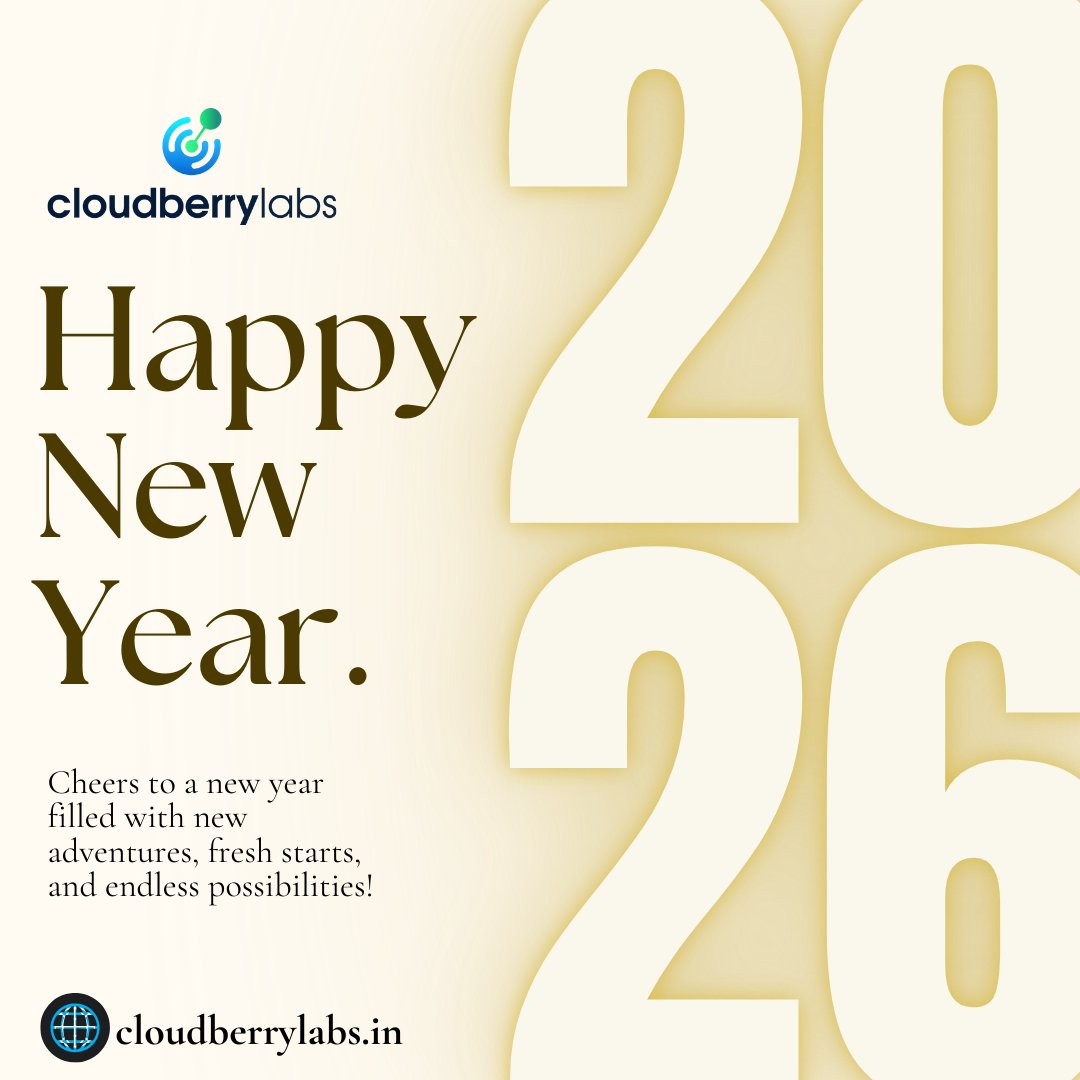 CloudberryLabs's tweet photo. Cheers to a new year of fresh starts and endless possibilities ✨
Here’s to growth, clarity, and new opportunities ahead.
Happy New Year 🎊
— Cloudberry Labs
Visit our website 🌐https://t.co/w86ErQANrP
our Social Instagram- https://t.co/71uYu512YA https://t.co/RuUfywfI9e