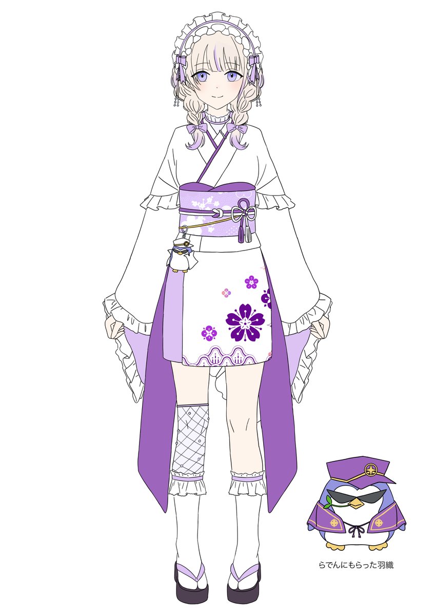 limit_int's tweet image. 初めて描いてみる新衣装予想！ドキドキ…💜
ばんぺんの羽織は、らでんからもらったという設定です☺️
#轟はじめ新衣装予想