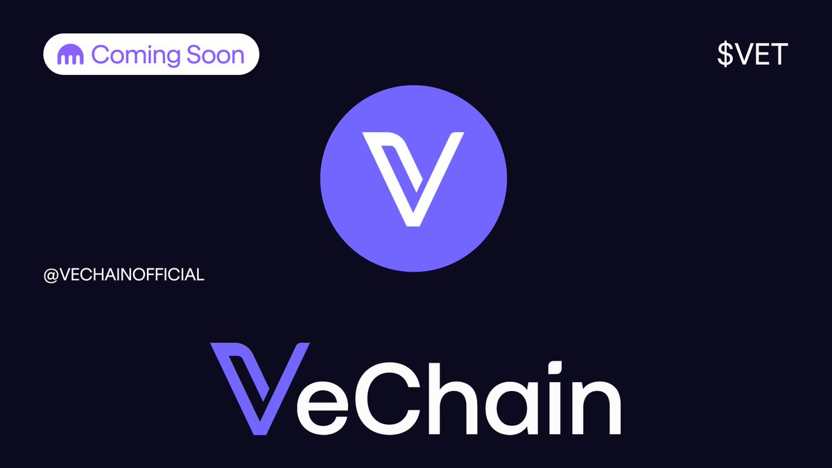 krakenfx's tweet image. 📆 Just added:
✔️ $VET by @VeChainOfficial

$VET powers VeChain, a blockchain connecting everyday actions to verifiable, rewarding impact.

👀 Explore the full roadmap ⤵️ 
kraken.com/listings

Geographic restrictions may apply