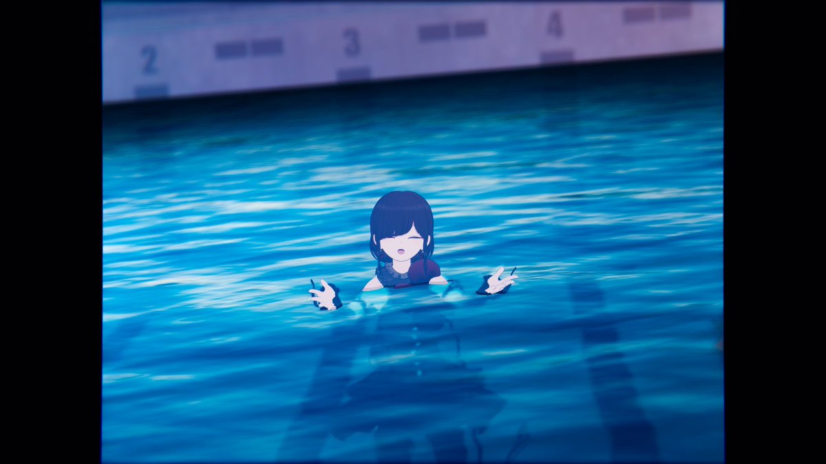 Alice_HeiBai's tweet photo. 有人问如何用Integral在In The Pool里拍照，直接拍有重影或没水 
因为地图的shader和设置，需要相机： Integral→Settings→Detail→Far Clip→1000KM
FishEye→Setting→Clipping Far→100%
如还有重影，将游戏相机焦距���到最大，调整角度到重影消失即可正常拍照 
感谢远洋的提醒w
#VRChatPhotography https://t.co/yV6VIyr9V0