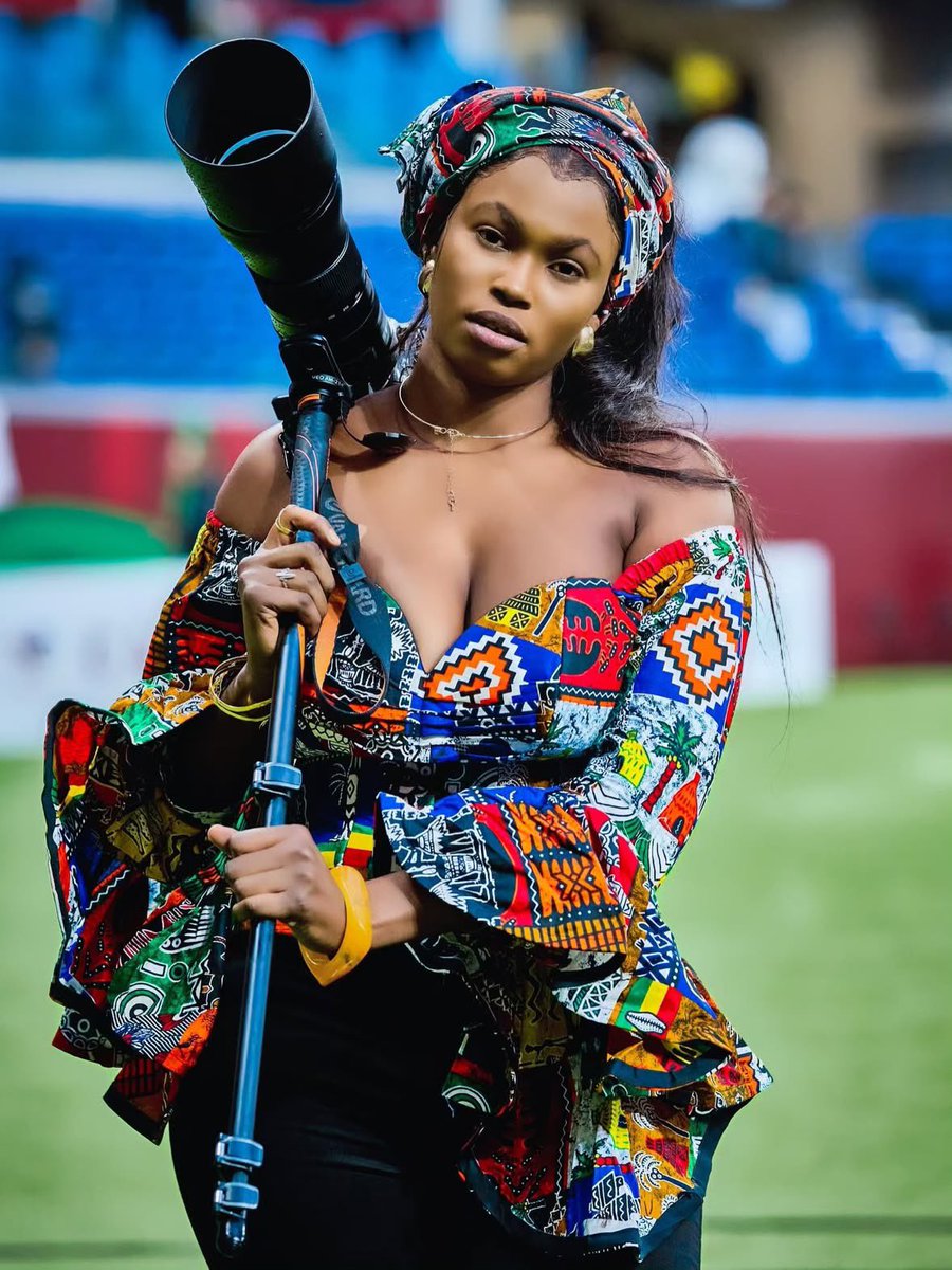 AfricaFactsZone's tweet image. Senegalese Photographer, Amina Fall is stealing the show at AFCON 2025.