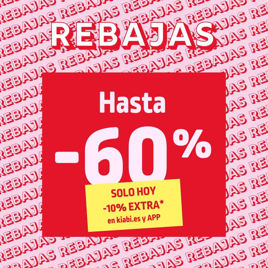 [-10% EXTRA SOLO HOY] Si ayer los Reyes Magos no acertaron con tus regalos... ahora es el momento de que consigas todo lo que quieras ¡y con un descuento adicional en nuestras Rebajas! 🛍️
 
Descubre toda nuestra colección ⬇️
bit.ly/2601_kiabi_reb…