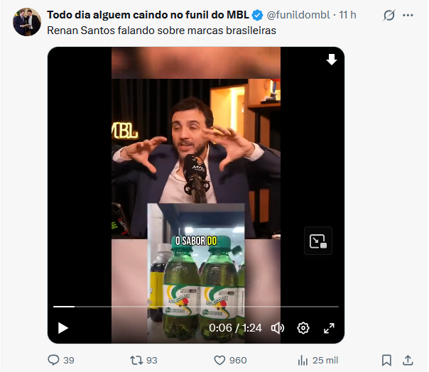 Silencio o imbecil do  MBL está descobrindo problemas de logística e de como as grandes marcas através de dumping e marketing soterram a produção nacional...
Partido missão caps, pqp só imbecil nessa merda.