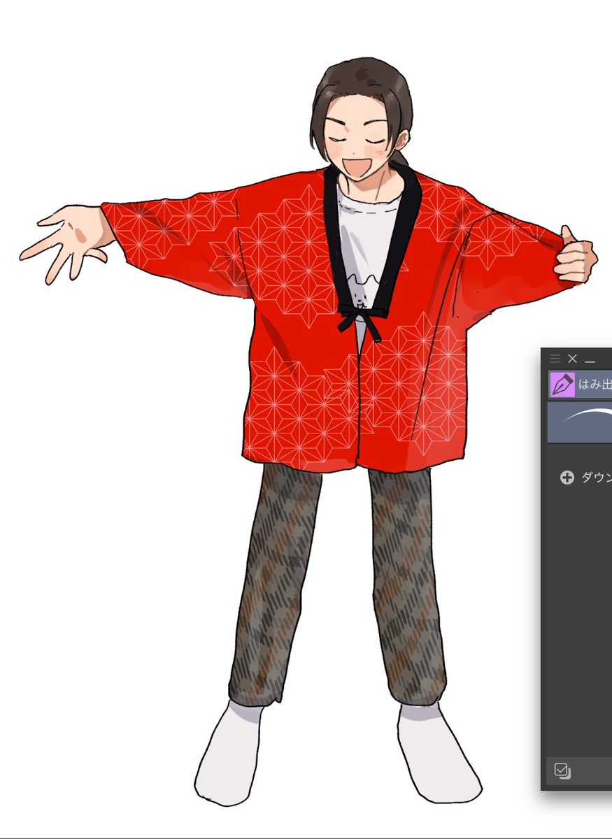 it0den_wa's tweet photo. 半纏ってかわいいよねの、絵 https://t.co/JYazTClelu