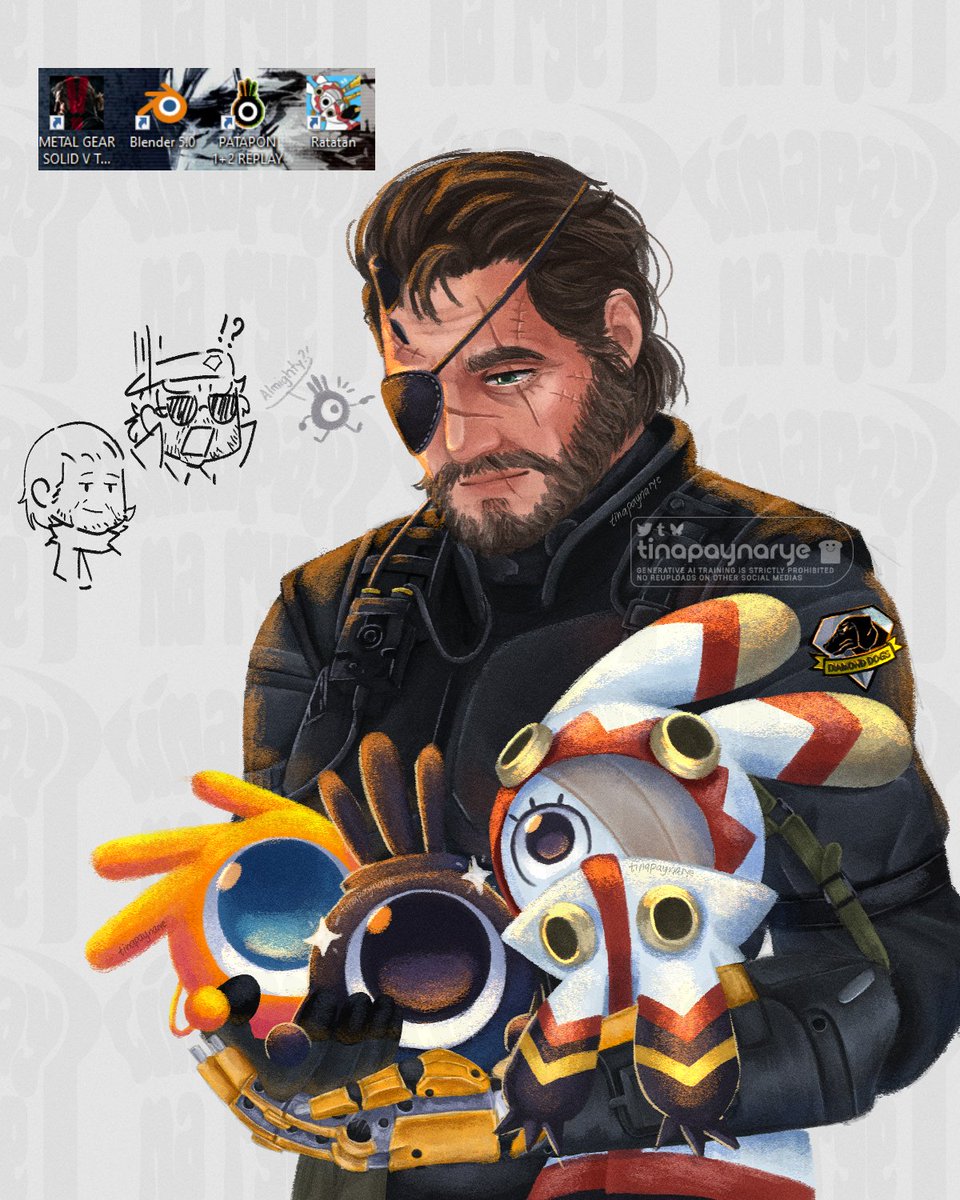 Big Boss and the other cyclopes on my desktop

#patapon #ratatan #mgs #blender