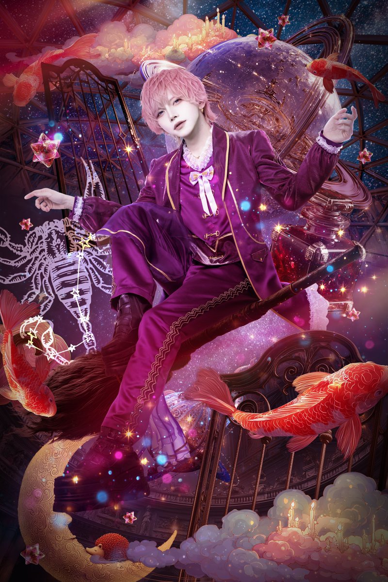 gera_0316's tweet image. ...✦✧ WORKS ✧✦...

ki:ki／Tsukasa

アー写デザインを担当させていただきました！

Tsukasaさんのメンカラでもある赤と美しいモチーフで満たされた星空で妖艶な雰囲気のアー写に、光の表現が美しいデザインに仕上げました！

コラージュさせていただきありがとうございました！

#kiki