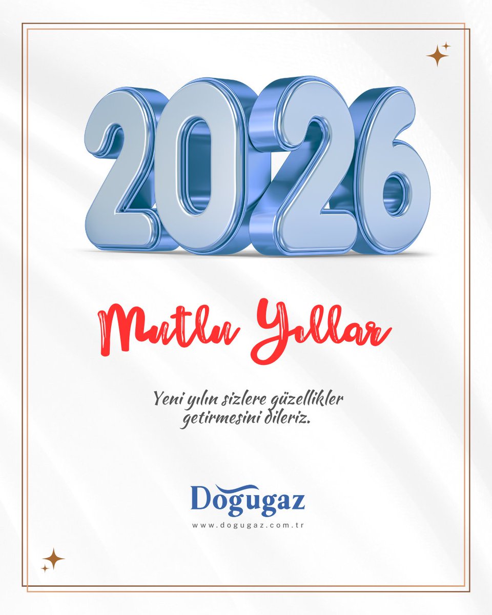 DOGUGAZAS's tweet photo. Yeni yılın sizlere güzellikler getirmesini dileriz. https://t.co/x2fjHj2hZh