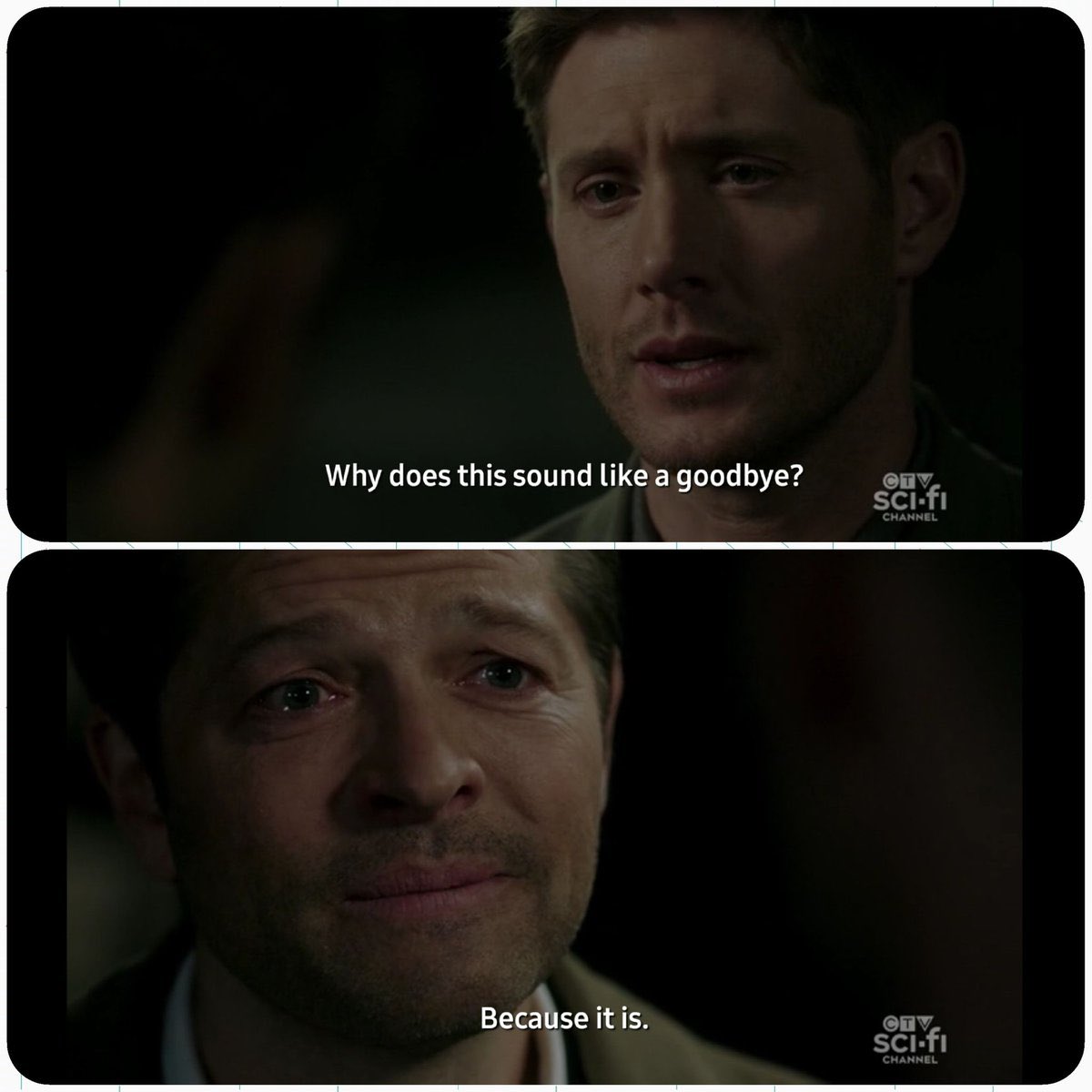 Do you ever think about the last time Cas offers to go with Dean and Dean actually says yes, it kills him? Dean being Dean would torture himself out of guilt 😭😭💚💙