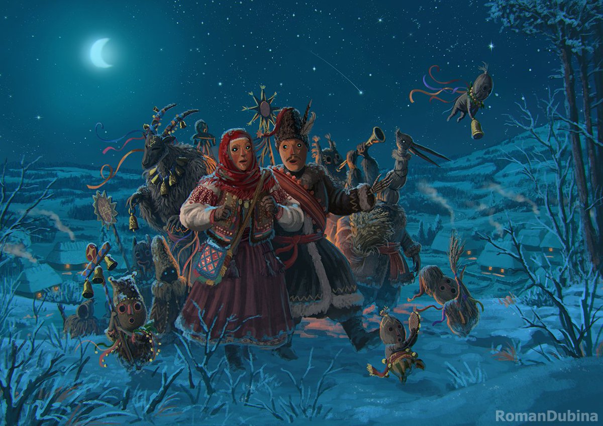 Стародавні духи, що вже і забуті серед людей, знову збираються на Маланку
✨❄️🎄
#украрт #noAI #happynewyear #fantasy #malanka #маланка
