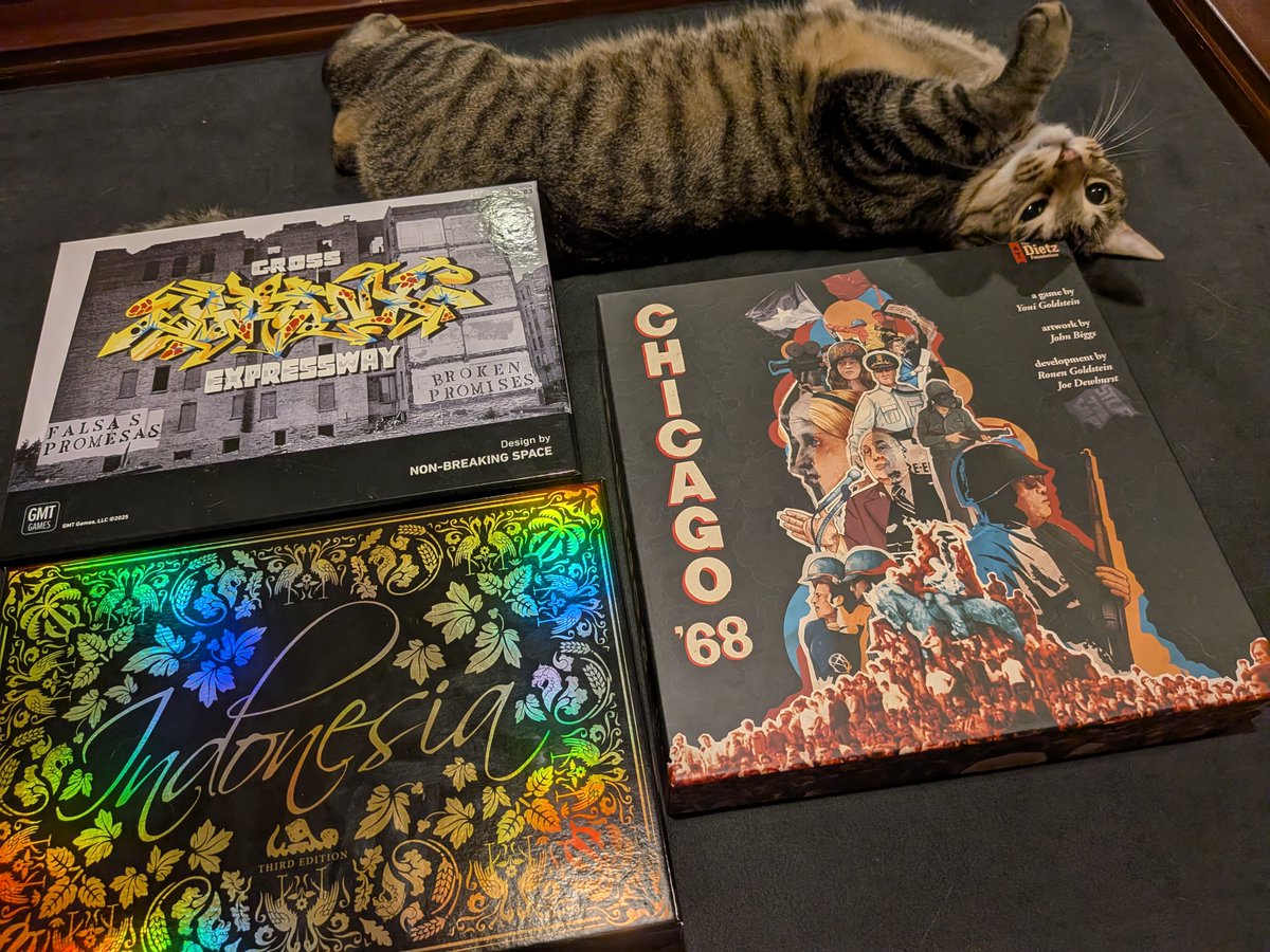 今年中に遊びきれなかった以下の3つは来年早々に遊びたいのでなにとぞ〜

Cross Bronx Expressway
Chicago '68
インドネシア

あと、間もなくクソデカボドゲが届くのでこちらもよろしくお願いします。