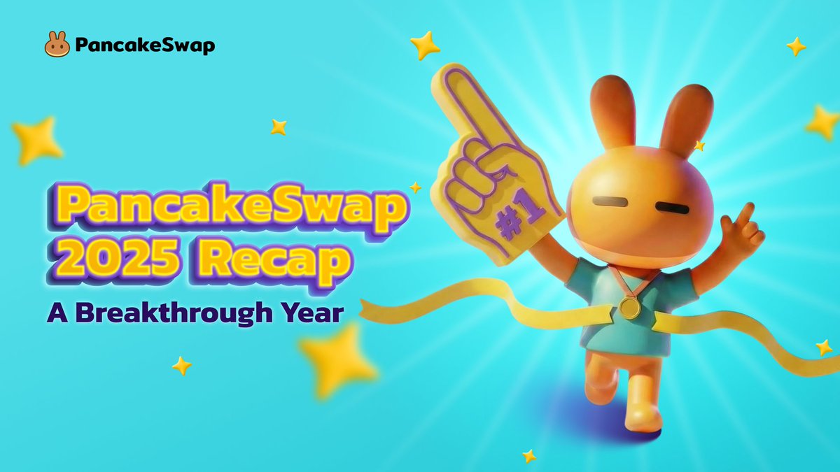 2025 WAS PANCAKESWAP’S BIGGEST YEAR YET.

A year with record usage, major protocol upgrades, multichain expansion, and building what matters 🥞 

Here’s a look back into what we achieved this year:
📈 $2.36T traded (+619% YoY)
⏫ 4 straight ATH quarters
♾️Breakthrough launches
